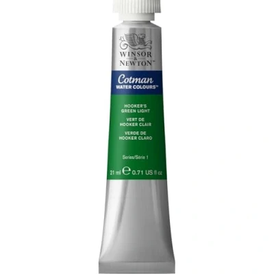 Abbildung von Winsor &amp; Newton 0308314 Cotman Aquarellfarbe mit ausgezeichneter Transparenz, Farbkraft und Verarbeitungseigenschaften, Wasserfarbe 21ml Tube Hooker&#039;s Grün Hell