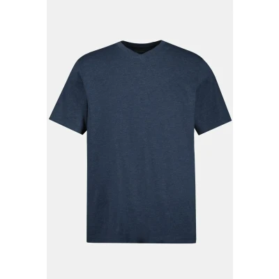 Abbildung von JP1880 Grosse GRÖSSEN BIS Tshirt basic, Herren, Größe: XXL, Mittelblau melange