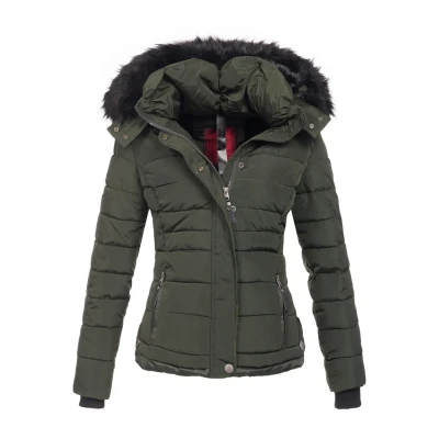 Abbildung von Navahoo Stepp Kurzja Winterjacke, Damen, Größe: Large, Olivgrün
