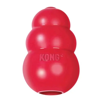 Abbildung von KONG Classic Füllbares Hundespielzeug Apportier und Kauspielzeug Für Hunde Kann Mit Leckerlis Gefüllt Werden Strapazierfähiges Naturkautschukmaterial Große