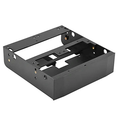 Abbildung von Richer R Festplatten Einbaurahmen Set, 5.25 Zoll auf 2.5/3.5 HDD/SSD Halterung Rahmen,Floppy Drive Bay Wechselrahmen Adapter Schwarz