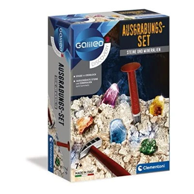 Abbildung von Clementoni® Experimentierkasten Galileo, Ausgrabungs Set Steine und Mineralien, Made in Europe