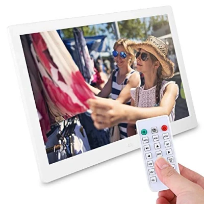 Abbildung von 15,4 Zoll dünner digitaler Fotorahmen, 1280 * 800 HD MPEG Unterstützung, MP4, AVI, RMVB, 1080P HD, multifunktionaler Hochzeitsgeschenk(EU weiß)