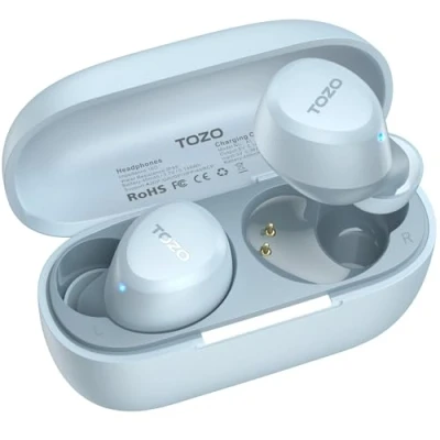 Abbildung von TOZO A1 Mini Bluetooth Kopfhörer 5.3 Kabellos Kopfhörer, In Ear mit APP Steuerung, 30 Std Premium Stereo Sound, IPX5 Wasserdicht Kabellose für kleine Ohren Blau