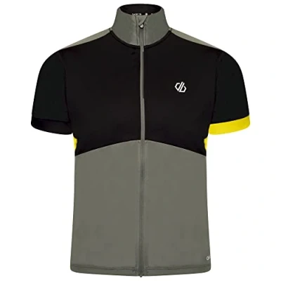 Abbildung von Dare 2b Protraction II Jersey Herren Radsport T Shirt Q Wic Plus leichtes Material mit geruchsabweisenden und reflektierenden Druckdetails durchgehender Belüftungsreißverschluss Sport