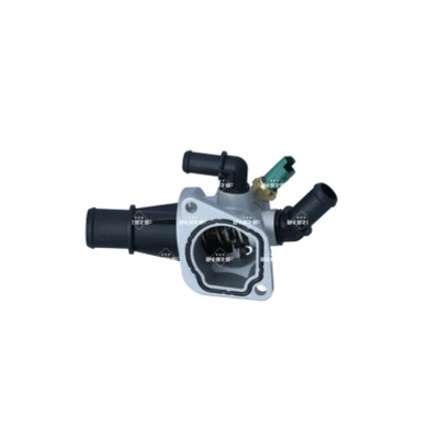 Abbildung von NRF 725158 Kühlwasserthermostat 88 mit Sensor, Dichtring Gehäuse FIAT: 500 Schrägheck, Punto II Panda Schrägheck