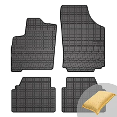 Abbildung von FROGUM EL Toro Gummimatten Ganzjähriges Set von Autofussmatte Auto Fußmatten für Opel Meriva A 2003 2010 Beständiges Gummi Material 1,5cm Schutzkante