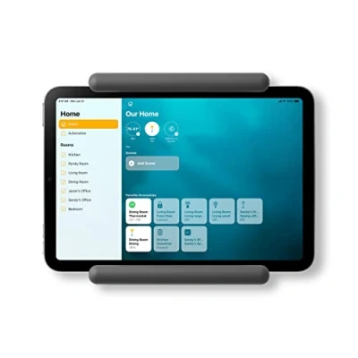 Abbildung von elago Home Hub Mount Tablet Wandhalterung Kompatibel mit Apple iPad, iPad Air, Samsung Galaxy Tab, meisten Tablets Einfaches Montieren, Kratzfestes Silikon, Kabelmanagement Inclusive (Dunkelgrau)