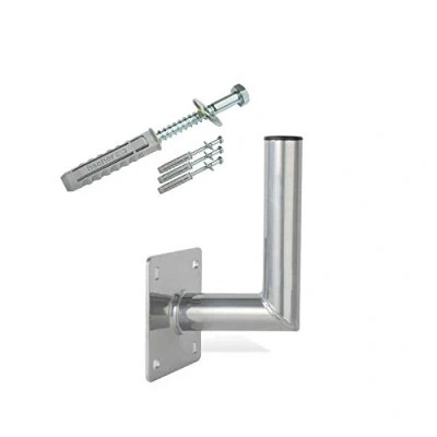 Abbildung von Premium X 18cm Wandhalter SAT ALU Halterung für Satellitenschüssel mit Fischer Schraubensatz Antenne Wand Montage