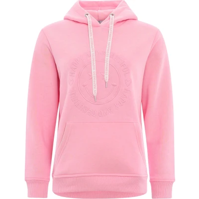 Abbildung von Zwillingsherz Hoodie &quot;Happy and Beautiful&quot; bedruckter Kordel und Stickerei