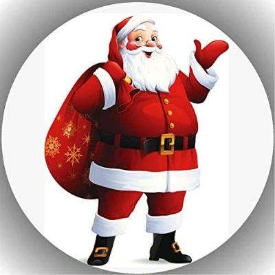 Abbildung von Fondant Tortenaufleger Tortenbild Geburtstag Weihnachten/ Xmas/ Christmas K4.