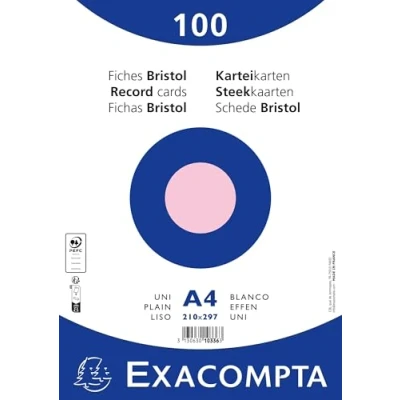 Abbildung von Exacompta Ref. 10336E Karton mit 10 Paketen à 100 Stück, ungelocht, eingeschweißt, Format 210 x 297 mm, Rosa