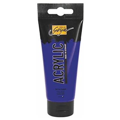Abbildung von KREUL 84114 Solo Goya Acrylic, 100 ml Tube in violett, cremige vielseitig einsetzbare Acrylfarbe Studienqualität, auf Wasserbasis, schnell und matt trocknend, gut deckend, wasserfest