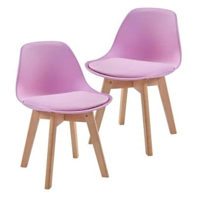 Abbildung von en.casa Kinderstuhl, »Elvdal« 2er Set gepolstert 56 x 38 33 cm Rosa