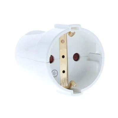 Abbildung von as Schwabe Kupplung Schutzkontaktkupplung Anschluss Leitungen bis max. 1,5mm² 230V 16A IP20 Weiß 45011