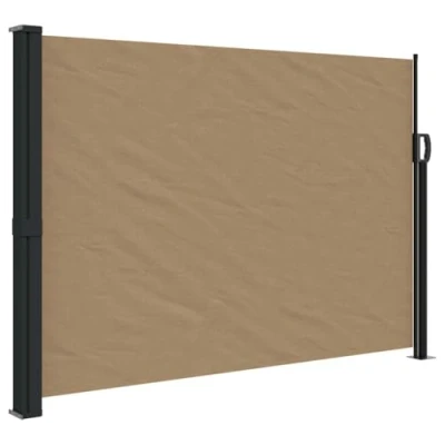 Abbildung von vidaXL Seitenmarkise, Sichtschutz Ausziehbar, Windschutz Sonnenschutz für Garten Balkon Terrasse, Seitenrollo Seitenwandmarkise, Taupe 140x300cm