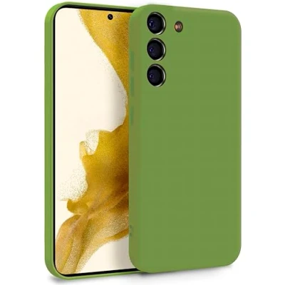 Abbildung von MyGadget Hülle für Samsung Galaxy S22 Zweilagige Handyhülle mit Kameraschutz Cover Innenfutter &amp; Silikon außen Grün