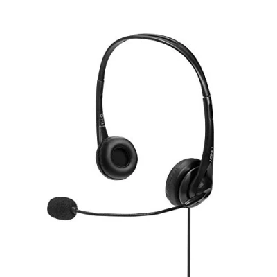 Abbildung von LINDY 42870 Headset, kabelgebunden mit USB Anschluss Typ A und In Line Steuerung, Schwarz