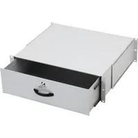 Abbildung von DIGITUS Professional 3HE Dokumentenablage / Schublade, 19&quot; (485mm), abschließbar, Grau
