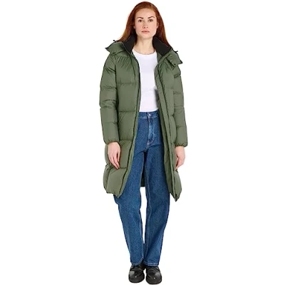 Abbildung von Calvin Klein Jeans LONG Puffer Daunenmantel, Damen, Größe: Large, Thyme