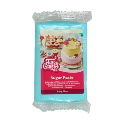 Abbildung von FunCakes Rollfondant Baby Blue: Einfach zu verwenden, glatt, flexibel, weich und biegsam, perfekt zum Dekorieren von Kuchen, halal, koscher glutenfrei, 250 g