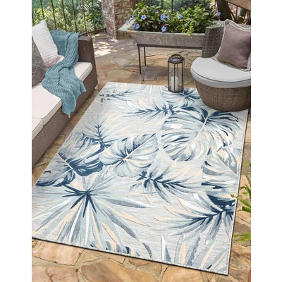 Abbildung von Myflair Möbel &amp; Accessoires Teppich &quot;Sol&quot;, rechteckig, Blätter Motiv, Hoch Tief Effekt, Outdoor geeignet, Balkon, Terrasse