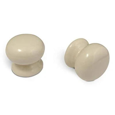 Abbildung von SO TECH® Möbelknopf Porzellanknopf rund ELISE Ø 38 mm cremefarbig incl. Schraube