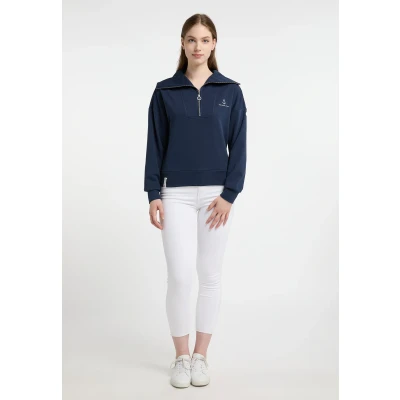 Abbildung von DREIMASTER Maritim Damen Oversize Sweatshirt M / Dunkelmarine 80% Baumwolle 20% Polyester