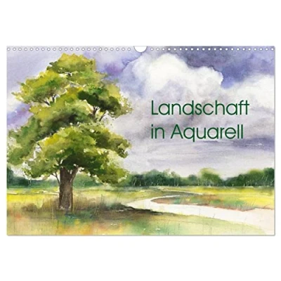 Abbildung von Landschaft in Aquarell (Wandkalender 2025 DIN A3 quer), CALVENDO Monatskalender