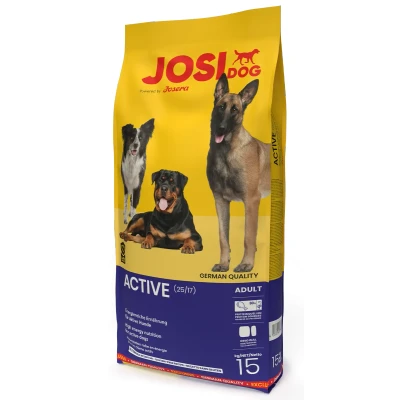 Abbildung von JosiDog Active (1 x 15 kg) Adult Premium Trockenfutter für ausgewachsene aktive Hunde mit Geflügelfleisch verfeinert glutenfrei Powered by JOSERA Hundefutter Alleinfutter 1er Pack