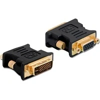 Abbildung von DeLock 65016 Adapter DVI I (M) zu VGA (W), Schwarz