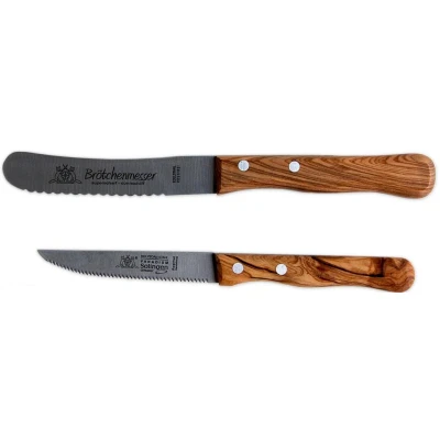 Abbildung von Olivenholz erleben Messer Set, (Set, 2 tlg.), in Handarbeit gefertigt