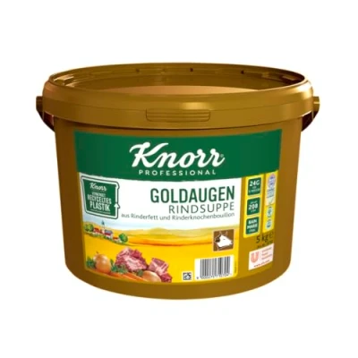 Abbildung von Knorr Goldaugen Rindsuppe (vielseitig anwendbare Rinderbrühe, authentischer Geschmack und perfekter Suppenspiegel) 1er Pack (1 x 5 kg)