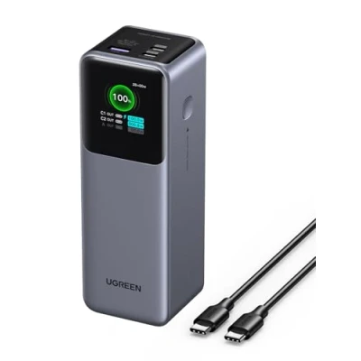 Abbildung von UGREEN Nexode Power Bank 25000mAh 200W Powerbank mit 3 Ports, externer Akku digitalem Display, USB C PD 3.1, kompatibel iPhone 16/15/14 Pro Max, Galaxy S24 Ultra, MacBook Pro, Dell, mehr