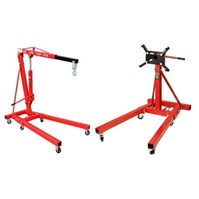 Abbildung von otgerlensker products Motorständer Motorhalter 900 KG + Motorheber Motorkran mit Haken