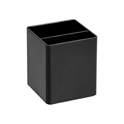 Abbildung von Amazon Basics Kunststoff Organizer, Stiftebecher, 8.4 x 9.9 cm, Schwarz