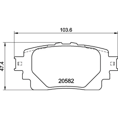 Abbildung von BREMBO P 83 174 Bremsbelagsatz exkl. Verschleißwarnkontakt mit Anti Quietsch Blech ohne Zubehör TOYOTA: RAV4 V, Corolla XII Schrägheck