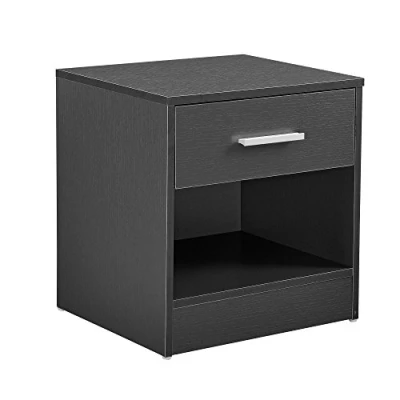 Abbildung von en.casa Nachttisch, mit Schublade 36,5x29,5x38cm Grau