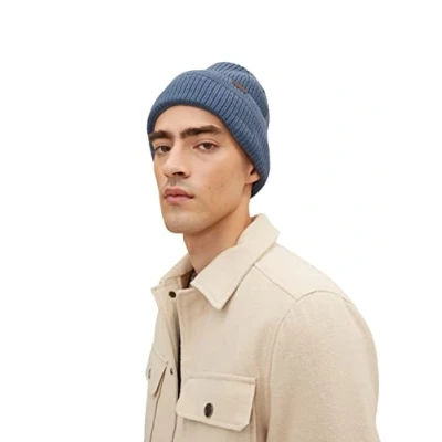Abbildung von TOM TAILOR Herren Beanie Mütze 1032846, 30278 China Blue Melange, ONESIZE