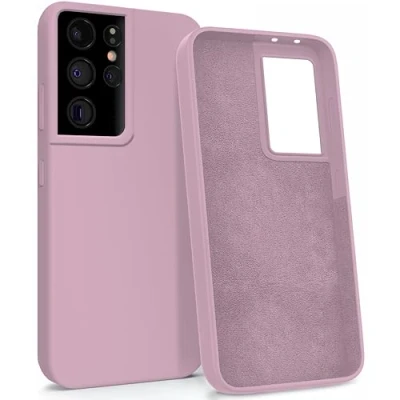Abbildung von MyGadget Hülle für Samsung Galaxy S21 Ultra Gummierte Handyhülle [ 3 Layer Struktur ] Schutzhülle mit Soft Inlay &amp; Hardcase Cover außen Rosa