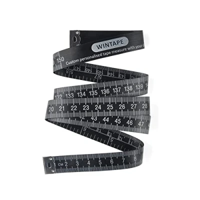 Abbildung von WINTAPE Schneidermaßband/Maßband Körper/Masband körpermaße/Körpermaßband, 150cm Maßband (Schwarz)