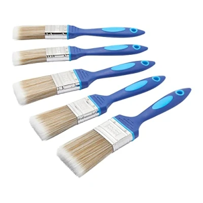 Abbildung von Fit For The Job FBPT010 Borstenverlust, Heimwerker Pinselset für EIN glattes Finish mit Dispersions, Glanz und Satinfarben auf Wänden, Decken, Möbeln, Holz Metall, Blue, 5 teiliges Set