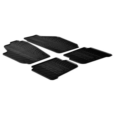 Abbildung von Gledring 0061 Fußmattensatz Gummi vorne und hinten 4 schwarz 750mm 550mm VOLKSWAGEN: Polo IV Schrägheck, Limousine, Limousine