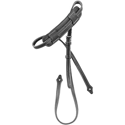 Abbildung von Ortega OSMDLX BK Deluxe Mandolinen Leder Gurt schwarz extra dicke Schulterpolsterung, 1,5cm Breit max. 170 cm Lang