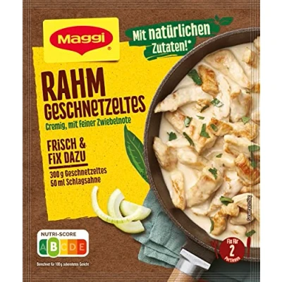 Abbildung von MAGGI Fix für Rahm Geschnetzeltes, Würzmischung, mit natürlichen Zutaten*, 2 Portionen, 1er Pack (1 x 36g)