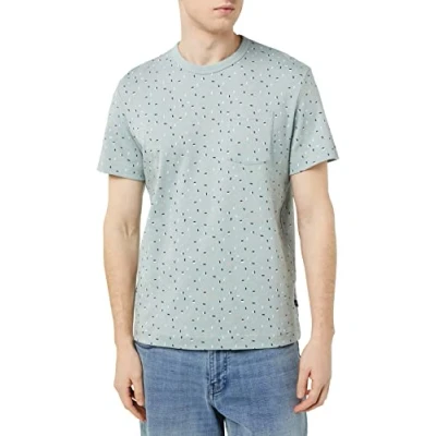 Abbildung von TOM TAILOR Herren T Shirt 1035554, 31322 Ice Blue Geometric Design, XXL