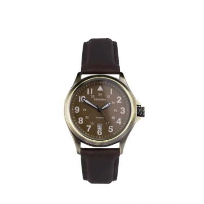 Abbildung von Sekonda Altitude Analoguewith Alloy Round Uhr, Herren, Größe: One Size, Dark brown