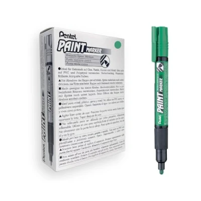 Abbildung von Pentel MMP20 DO Permanent Marker 2,0 mm Rundspitze Lackmarker, 12 Stück, grün