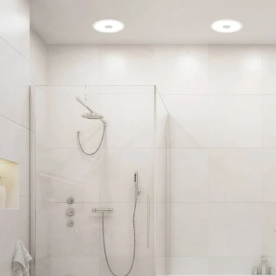Abbildung von BRILONER 1x LED Einbaustrahler 230V, Strahler Badezimmer IP44, Deckenstrahler, Spots, Deckenspots flach, Badezimmerlampe, Lichtfarbe einstellbar, 17 cm