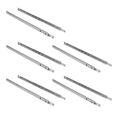 Abbildung von Emuca Schubladenführungen, Teilauszug mit Rollen 17mm x 438mm, 5 Sets (10 Stück)